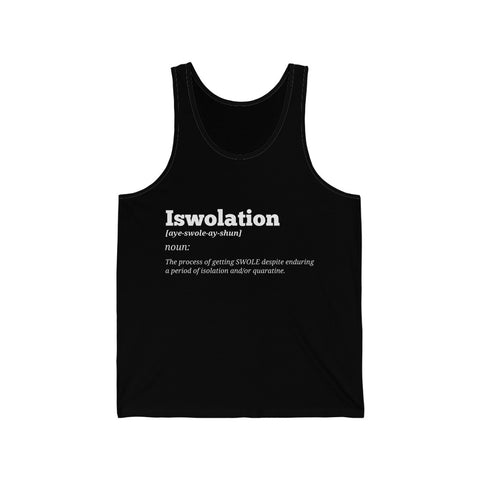"Iswolation: Definition" - Unisex Jersey Tank