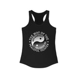 "Yin Yang of the Peaceful Fighter" - Women's Raceback Tank Top