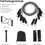 WHATAFIT Resistance Bands Set, Exercise Bands with Door Anchor, Handles, Carry Bag, Legs Ankle Straps for Resistance Training, Physical Therapy, Home Workouts for Men and Women