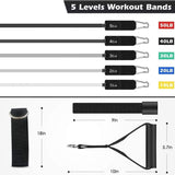 WHATAFIT Resistance Bands Set, Exercise Bands with Door Anchor, Handles, Carry Bag, Legs Ankle Straps for Resistance Training, Physical Therapy, Home Workouts for Men and Women