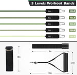 WHATAFIT Resistance Bands Set, Exercise Bands with Door Anchor, Handles, Carry Bag, Legs Ankle Straps for Resistance Training, Physical Therapy, Home Workouts for Men and Women