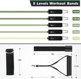 WHATAFIT Resistance Bands Set, Exercise Bands with Door Anchor, Handles, Carry Bag, Legs Ankle Straps for Resistance Training, Physical Therapy, Home Workouts for Men and Women