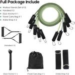 WHATAFIT Resistance Bands Set, Exercise Bands with Door Anchor, Handles, Carry Bag, Legs Ankle Straps for Resistance Training, Physical Therapy, Home Workouts for Men and Women