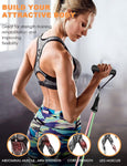 WHATAFIT Resistance Bands Set, Exercise Bands with Door Anchor, Handles, Carry Bag, Legs Ankle Straps for Resistance Training, Physical Therapy, Home Workouts for Men and Women