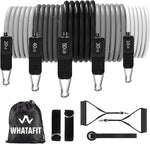 WHATAFIT Resistance Bands Set, Exercise Bands with Door Anchor, Handles, Carry Bag, Legs Ankle Straps for Resistance Training, Physical Therapy, Home Workouts for Men and Women