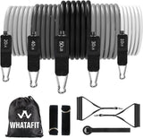 WHATAFIT Resistance Bands Set, Exercise Bands with Door Anchor, Handles, Carry Bag, Legs Ankle Straps for Resistance Training, Physical Therapy, Home Workouts for Men and Women