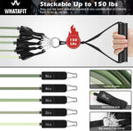 WHATAFIT Resistance Bands Set, Exercise Bands with Door Anchor, Handles, Carry Bag, Legs Ankle Straps for Resistance Training, Physical Therapy, Home Workouts for Men and Women