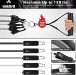 WHATAFIT Resistance Bands Set, Exercise Bands with Door Anchor, Handles, Carry Bag, Legs Ankle Straps for Resistance Training, Physical Therapy, Home Workouts for Men and Women