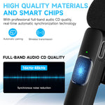 PQRQP 2 Pack Wireless Lavalier Microphones for iPhone, iPad - Crystal Clear Sound Quality for Recording, Live Streaming, YouTube, Facebook, TikTok