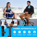 PQRQP 2 Pack Wireless Lavalier Microphones for iPhone, iPad - Crystal Clear Sound Quality for Recording, Live Streaming, YouTube, Facebook, TikTok