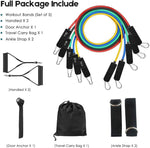 WHATAFIT Resistance Bands Set, Exercise Bands with Door Anchor, Handles, Carry Bag, Legs Ankle Straps for Resistance Training, Physical Therapy, Home Workouts for Men and Women