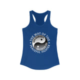 "Yin Yang of the Peaceful Fighter" - Women's Raceback Tank Top