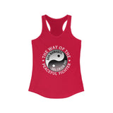 "Yin Yang of the Peaceful Fighter" - Women's Raceback Tank Top