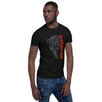 "Panther Warrior Red"- Short-Sleeve Unisex T-Shirt