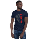 "Panther Warrior Red"- Short-Sleeve Unisex T-Shirt