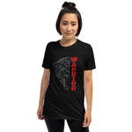 "Panther Warrior Red"- Short-Sleeve Unisex T-Shirt