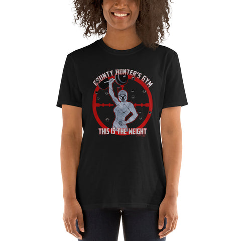 "Bounty Hunter's Gym" (Female Variant) Short-Sleeve T-Shirt
